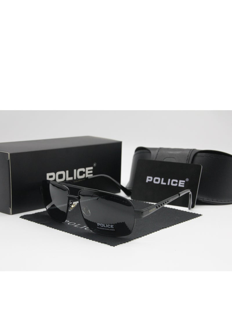 POLICE Polarized Sport Sunglasses,Cycling Sunglasses, for Men with UV 400 Protection Sun Glasses with Gun-Frame Grey Lenses - Image 1