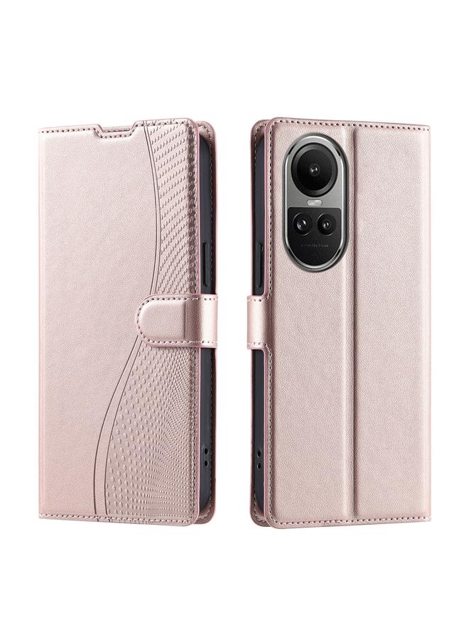 S-TOP Case For OPPO Reno10 / Reno10 Pro Global Voltage Ultra-thin Dot Leather Phone Case - Image 1