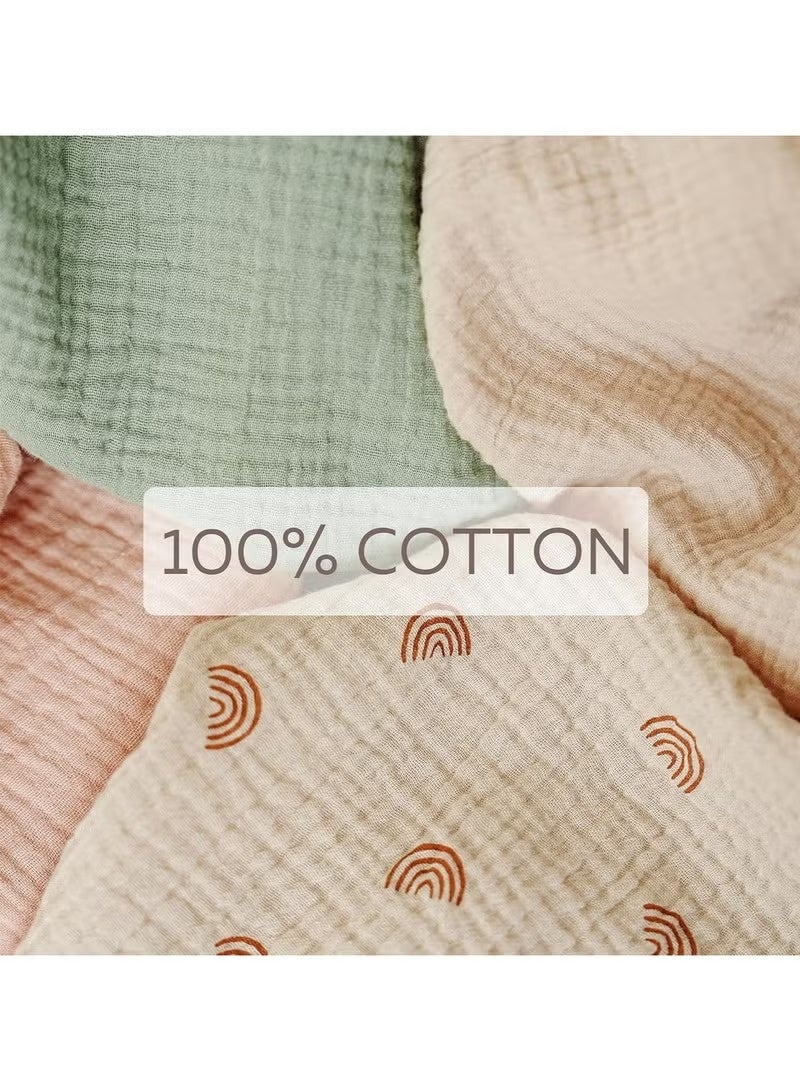 MARHABABY New cotton newborn lactation apron lactation scarf shawl,Muslin Nursing Covers for Breastfeeding, Privacy Breast Feeding Cover with Arch Neckline for Mom and Baby, Breathable 100% Cotton Nursing Apron Multi-use Stroller Cover - Image 3