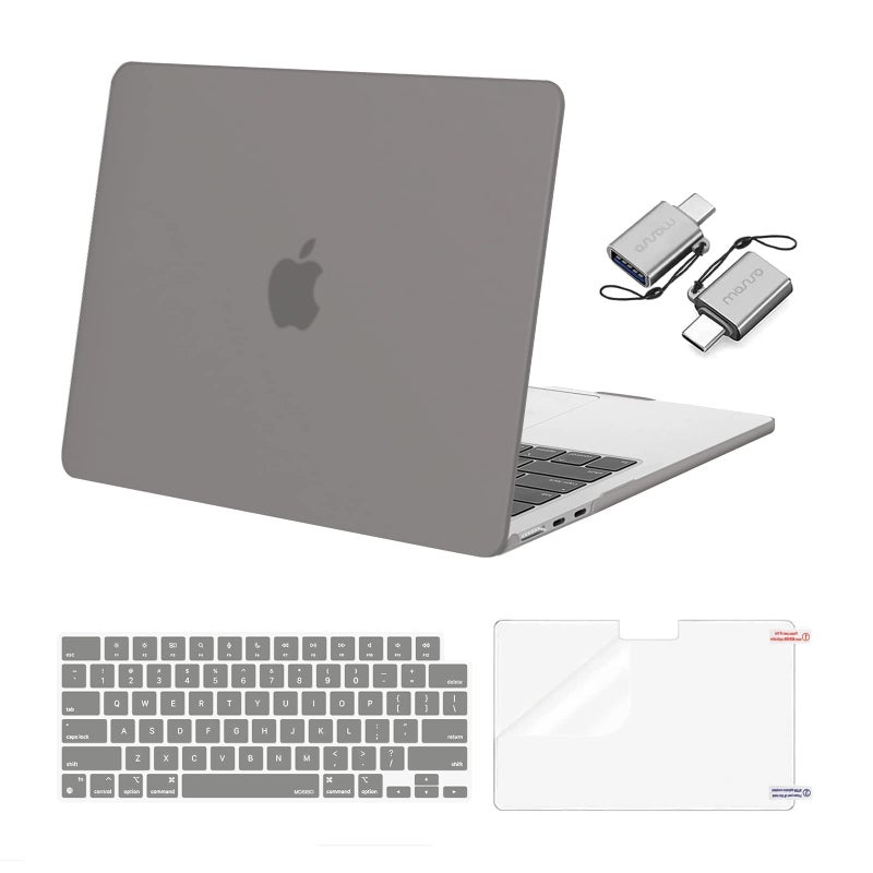 MOSISO Compatible with MacBook Air 13 inch Case M5 2026 M4 2025 M3 M2 20242022 A3449 A3240 A3113 A2681 Hard ShellKeyboard CoverScreen FilmType C for MacBook Air 136 inch Case Gray - Image 2