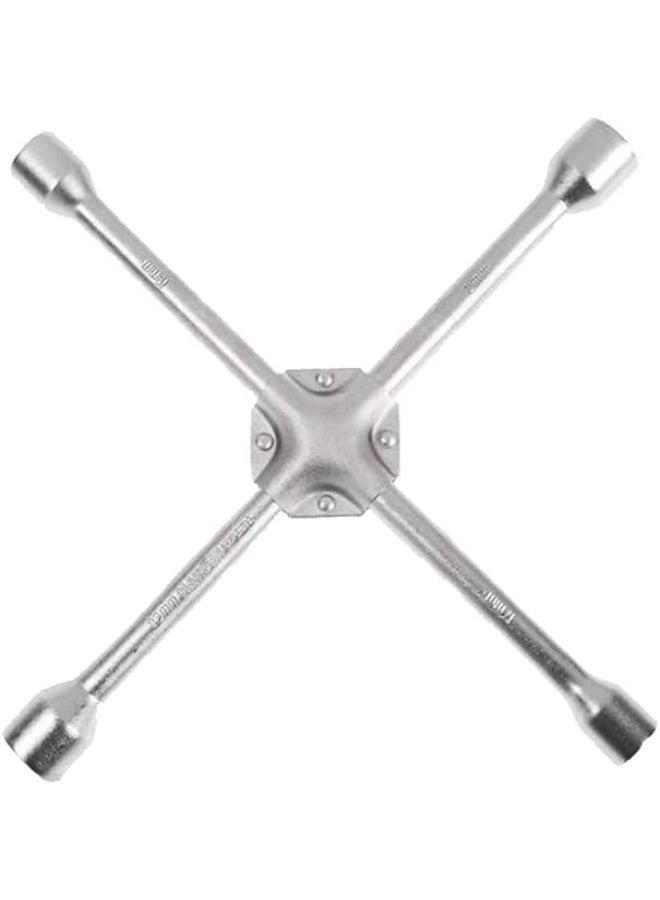 مفتاح صليبة لعجلات السيارة 4 اتجاهات – مفتاح صواميل قوي بمقاسات 17 و19 و21 و23 مم – لون رمادي - Image 2