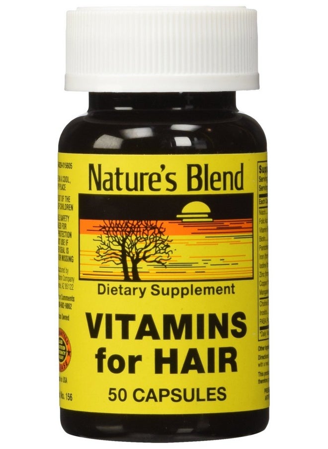Nature's Blend - Vitamins For Hair Capsules 50 Ct - Image 1