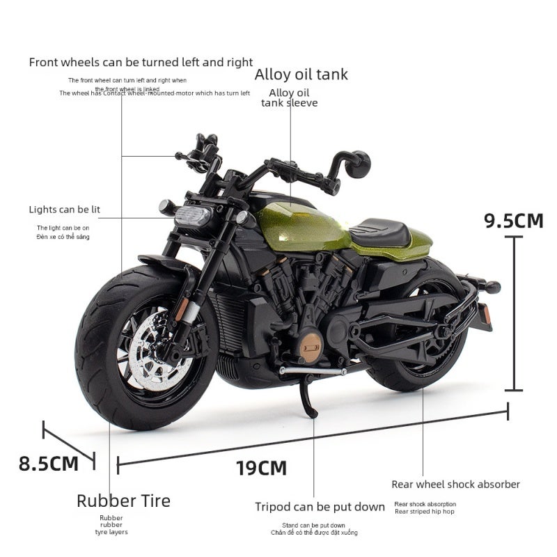 Alloy Motorcycle Model Toy 1:12 Scale Realistic Replication - Easy to Assemble Detailed Models for Children Aged 4 to 6 - Image 5