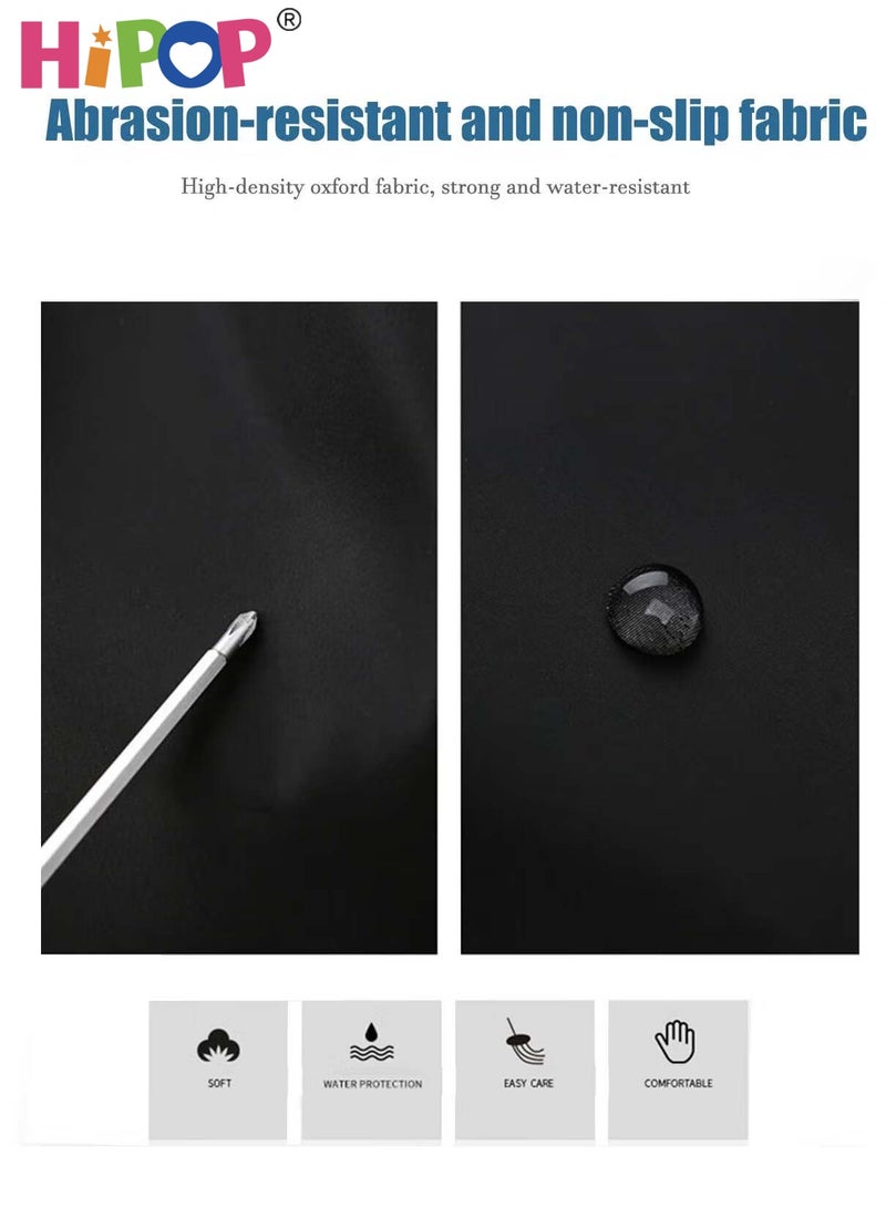 HIPOP Drawstring Backpack Lightweight Sports Gym Bag, Water-Resistant Gym Sack String Bag for Men Women, Large Capacity Basketball Bundle Pocket Student School, Black - Image 5