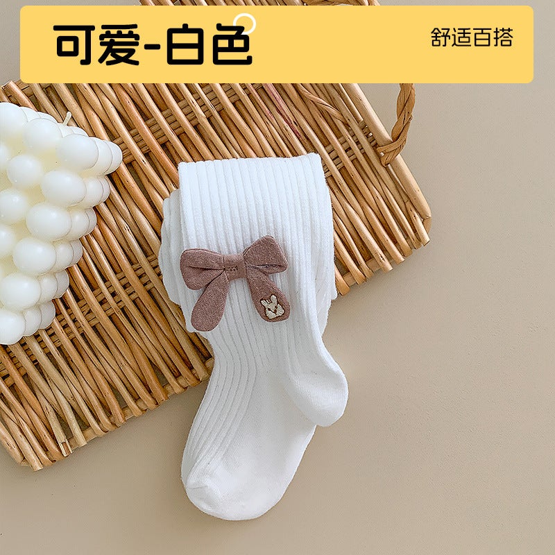 Girls Pantyhose Thin Children'S Leggings Baby Socks Baby White Cotton Socks Leggings - Image 1