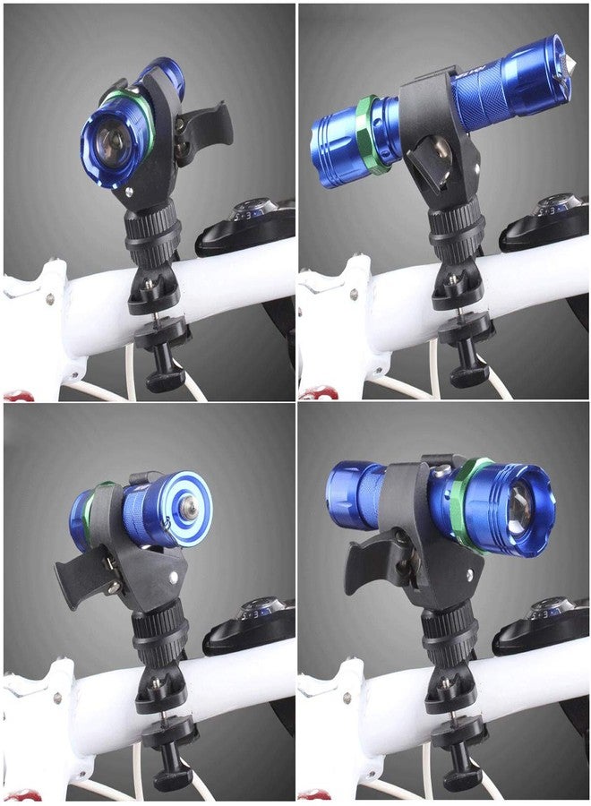 Rowiz 4pcs Universal Bike Bicycle Flashlight Lamp Mount Clamp Stand Holder 360º Rotation, Black - Image 5