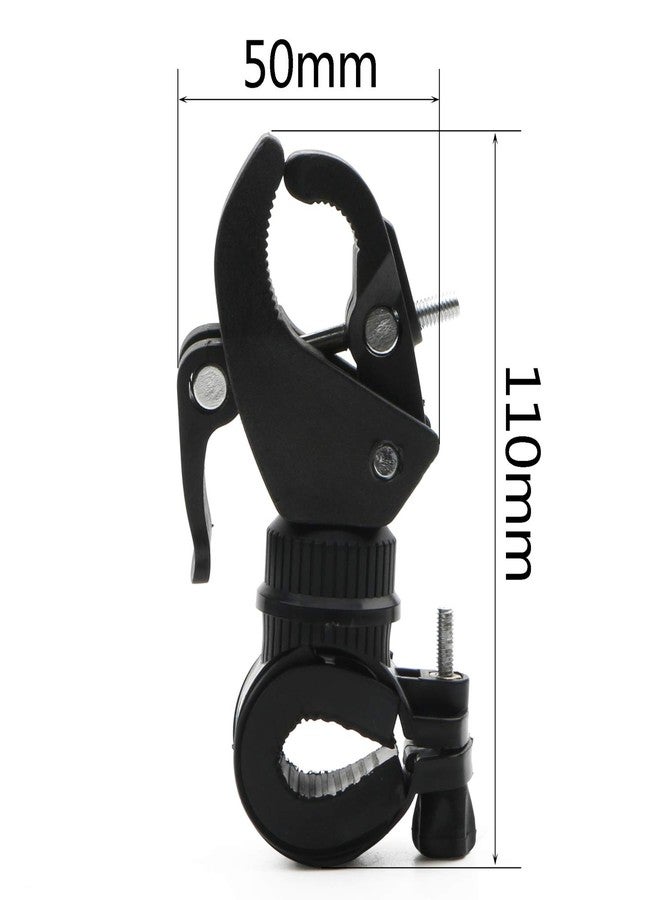 Rowiz 4pcs Universal Bike Bicycle Flashlight Lamp Mount Clamp Stand Holder 360º Rotation, Black - Image 3