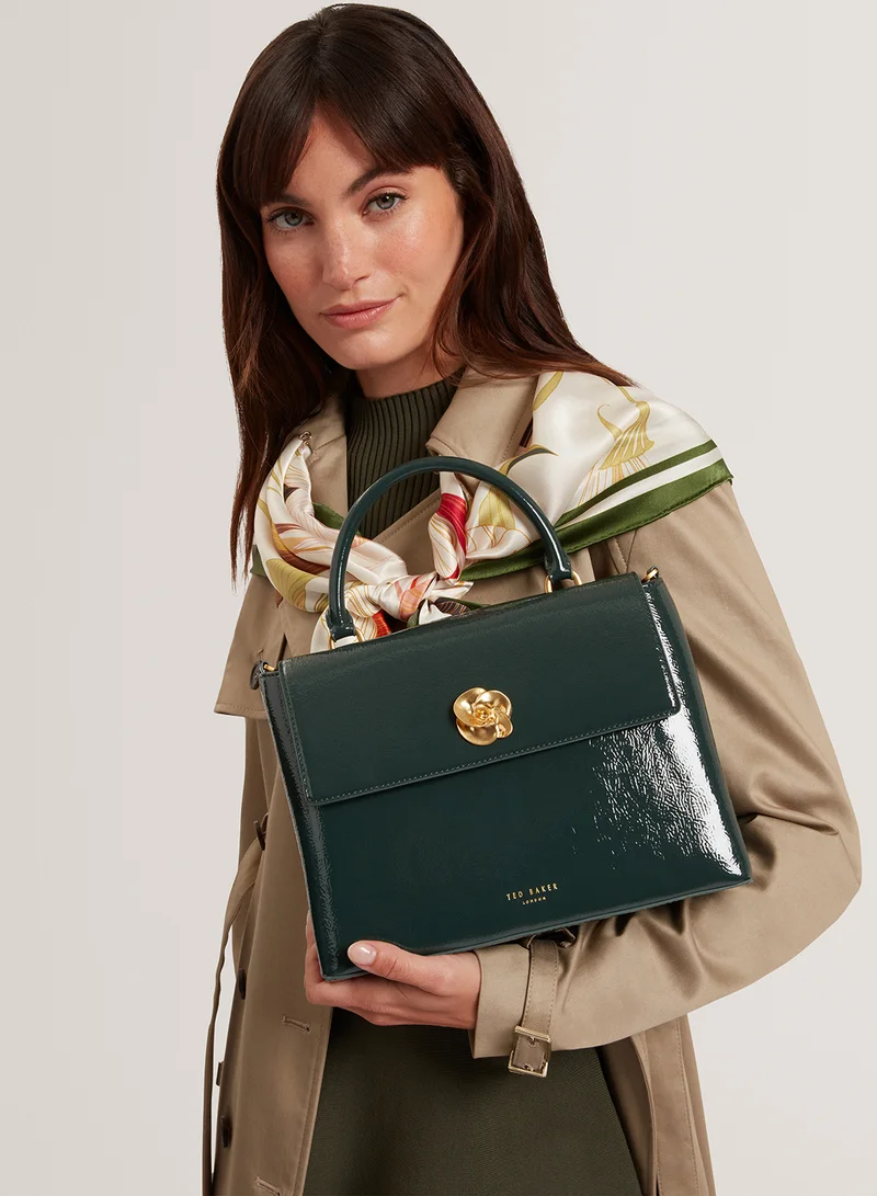 تيد بيكر Rosenau Raose Detail Crinkle Top Handle Satchels