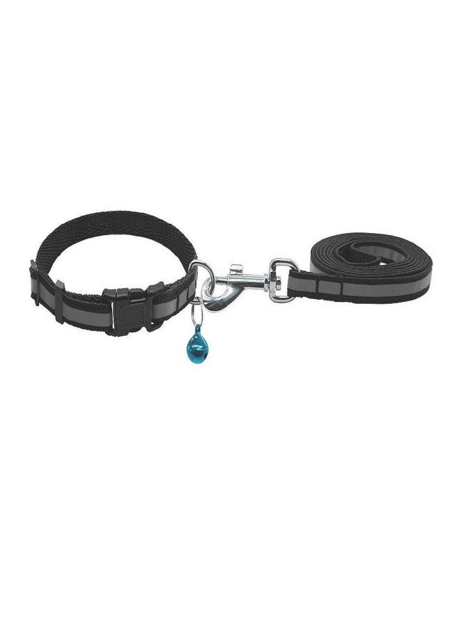 Petlicious & More Reflective Safety Nylon Pets 3/8" Collar Breakaway for Cat Dog Puppy Kitten with Bells - Black - Image 2