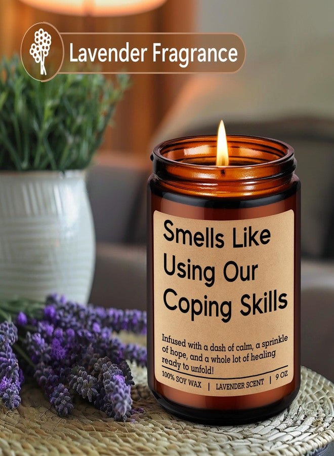 LEADO Funny Coping Skills Candle, Therapist Gifts - Mental Health, Graduation, Psychology, Appreciation Gifts for Therapist, Social Worker, School Counselor, Psychologist, Women - Therapy Office Decor - Image 2