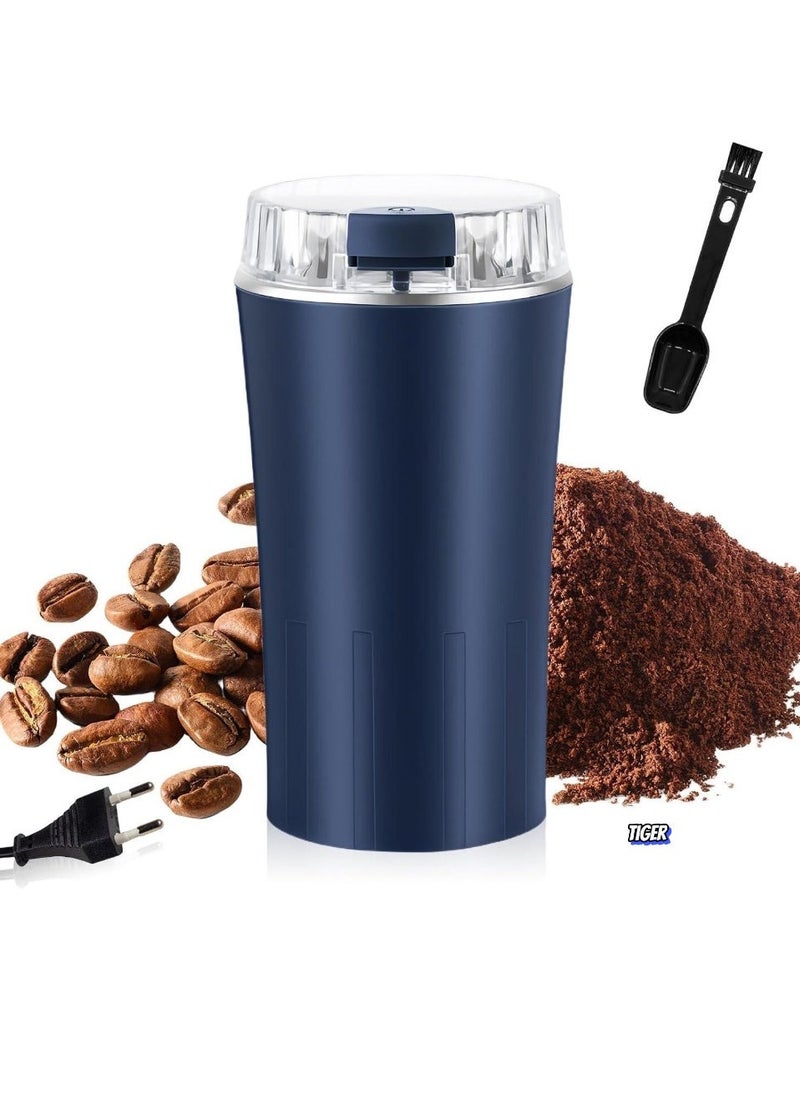 TIGER Electric Coffee Grinder 300W, Multifunctional Espresso Bean and Spice Grinder with Stainless Steel Blades for Coffee Beans, Spices, Herbs, Nuts – Powerful, Durable & Efficient for Home Use, Easy to Clean, Ideal for Freshly Ground Coffee and Spice Blends - Image 1
