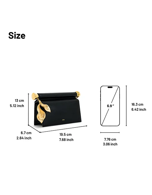 Jw Pei black Holly Metal Pendant Embellished Clutch for Women | Best Price UAE