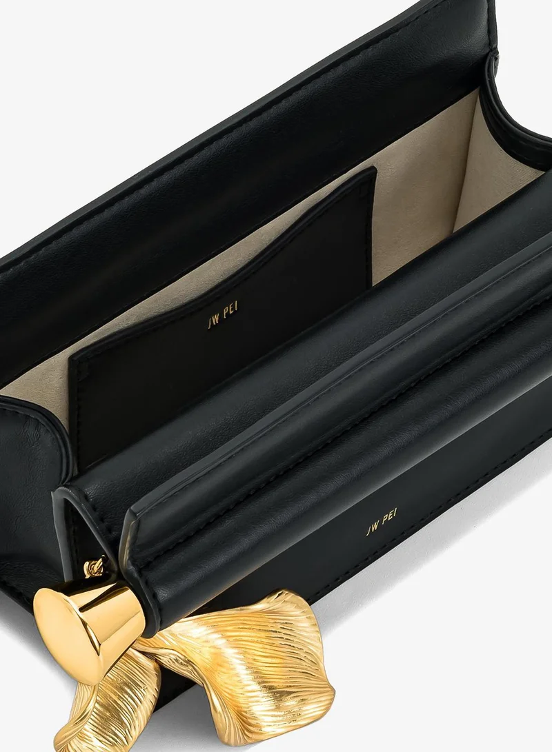 Jw Pei black Holly Metal Pendant Embellished Clutch for Women | Best Price UAE