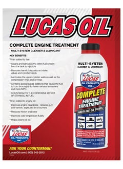 LUCAS OIL Complete Engine Treatment  - Image 2