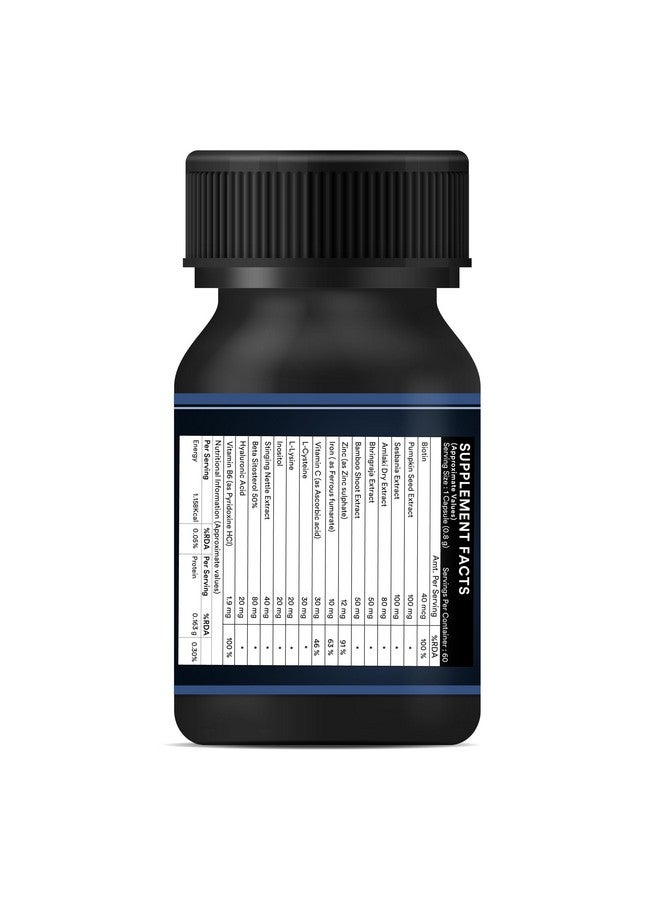 Inlife مكمل البيوتين من INLIFE للشعر | سيسبانيا، براعم الخيزران، برينغراج، زنك، فيتامين C | للنساء والرجال - 60 كبسولة نباتية (عبوة من 1، 60) - Image 4