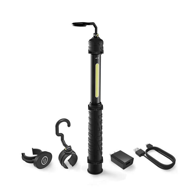 NEIKO 40339A Cordless COB LED Work Light with Rechargeable 4400mAh Liion Battery Up to 115 Hours of Run Time and Max Brightness of 1000 Lumens Black - Image 2