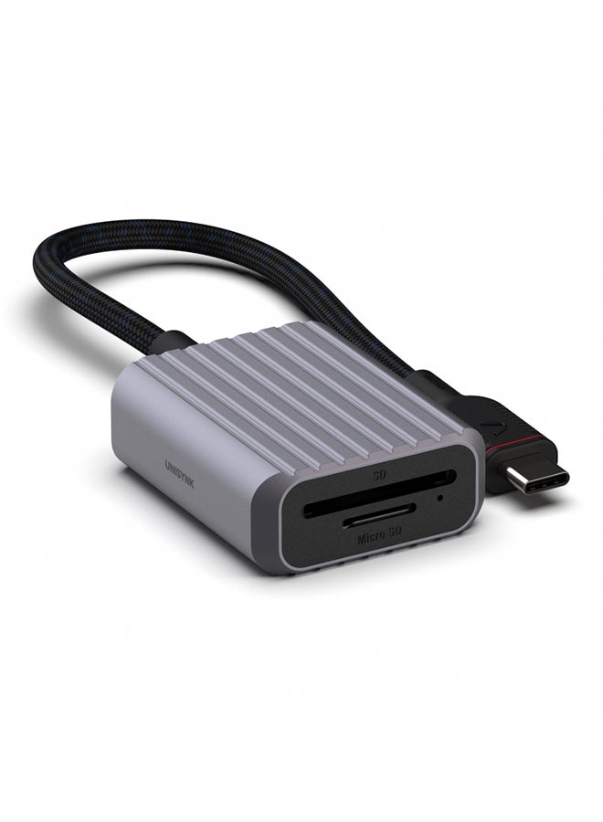 Unisynk USB-C TO CARD ADAPTER SD MICROSD GREY - Image 2