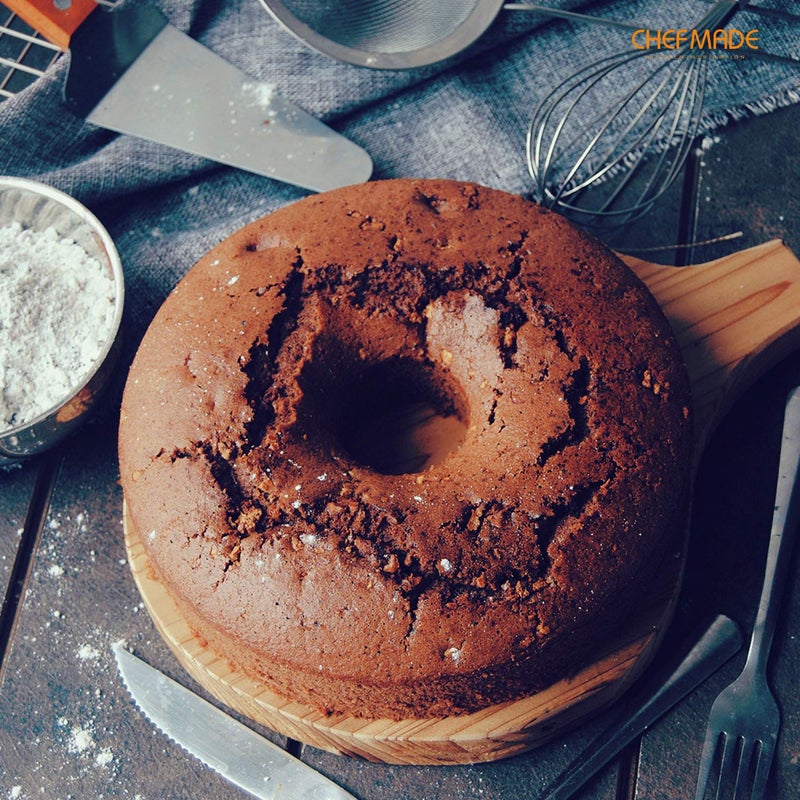 CHEFMADE Angel Food Cake Pan, 8-Inch with Removable Loose Bottom Non-Stick Chiffon Tube Pan 2-Cups for Oven and Instant Pot Baking (Champagne Gold) - Image 4