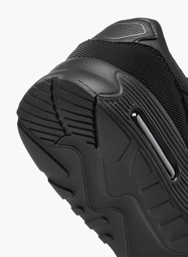 Lee Cooper Men's Logo Detail Sneakers with Lace-Up Closure