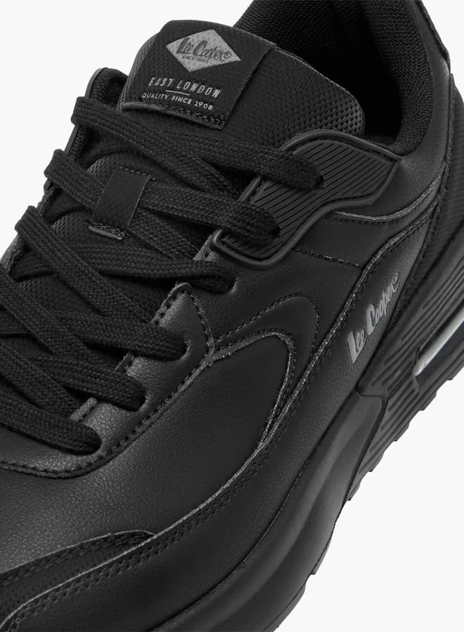 Lee Cooper Men's Logo Detail Sneakers with Lace-Up Closure