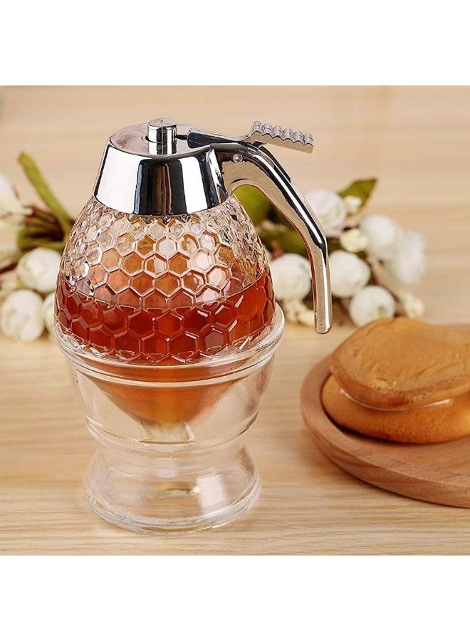 Fesap8DuOh Honey Dispenser Syrup Pot Press Type Sugar Container Jar Breakfast Kitchen Tool - Image 2