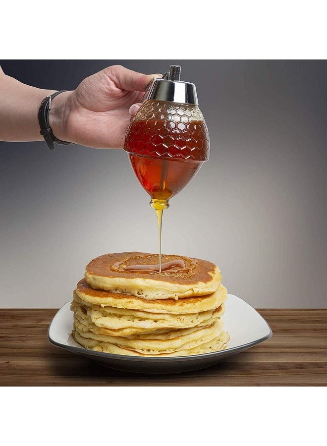 Fesap8DuOh Honey Dispenser Syrup Pot Press Type Sugar Container Jar Breakfast Kitchen Tool - Image 4