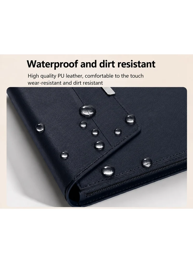Mobcos Mobcos Navy Laptop Sleeve Mobcos Navy Laptop Sleeve Bag for 15–16 Inch Laptops | Slim Premium PU Leather Waterproof Protective Case with Soft Inner Lining, Smooth Zipper & Lightweight  | Best Price UAE