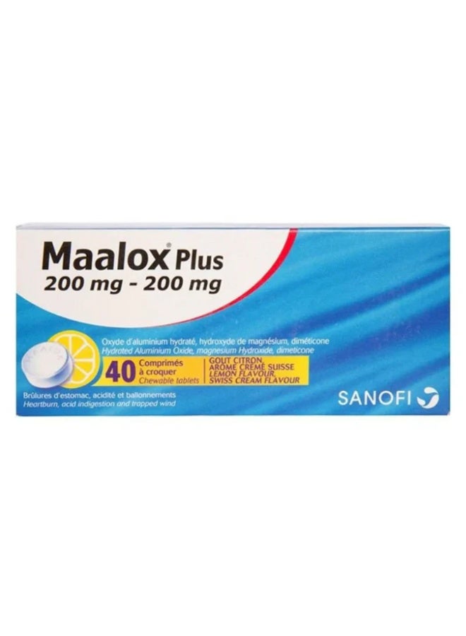 Maalox Plus Chewable Tablets 40's - Image 1