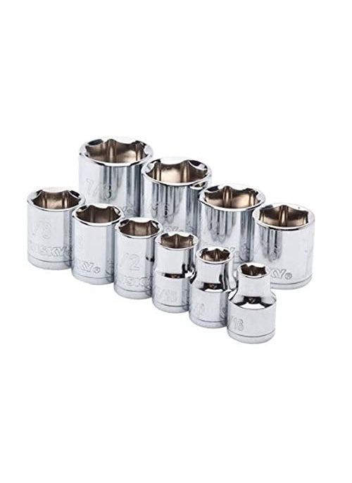 XDLB - XDLB 10 Pcs Socket Wrench Spanner Set Automobile Repair Tool Box Precision Sleeve Wrench Combination Hand Tool Socket Set - Image 1