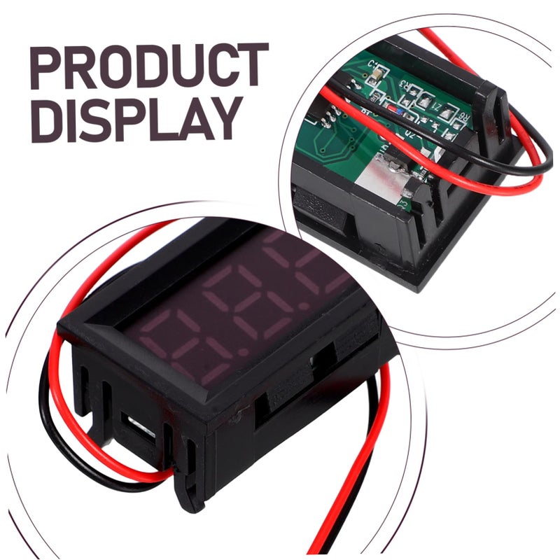 Digital Voltmeter 2pcs LED Display Voltage Tester for Electronics Testing - Image 4