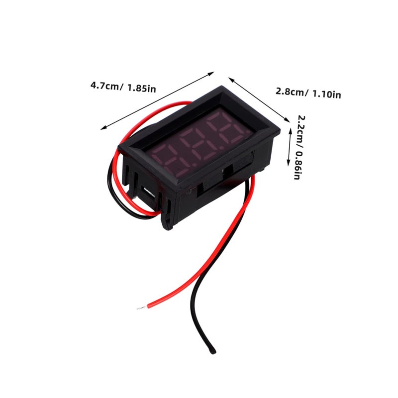 Digital Voltmeter 2pcs LED Display Voltage Tester for Electronics Testing - Image 3