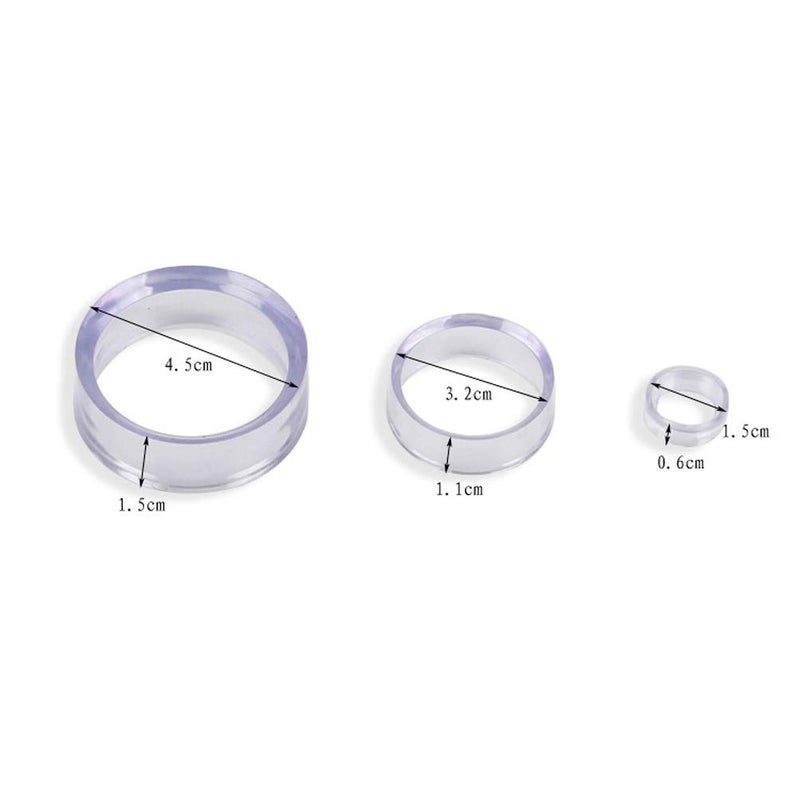 تينسيري 18 قطعة حامل عرض حلقي من الأكريليك حامل كروي لكرة الجولف وكرة التنس وبيض البيسبول وكرة كريستال (صغير متوسط ​​كبير) - Image 2