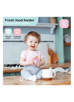 Disney baby Minnie Mouse Baby Toy Pacifier Silicone Fresh Fruit Infant Teether With Handle  - Image 4