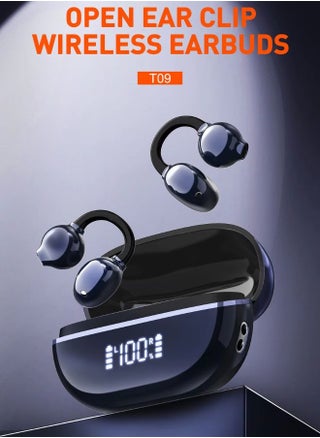 FreeClip Wireless Earphones, Digital Display Bluetooth Earbuds, Futuristic Aesthetic Design, Feather-Like Wearing, Open-Ear Listening, Long Battery Life, iOS And Android Black - pzsku/Z27EFC5866A89D7E39DC6Z/45/1750257452/26a8f8d9-28b4-428f-9f44-165aad618a30