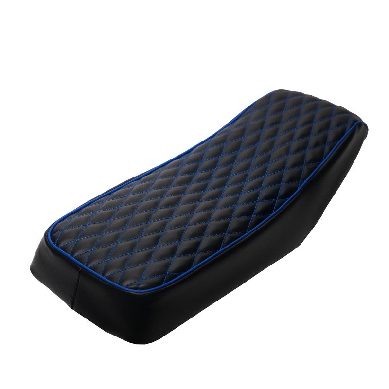 JMCHstore Blue Diamond Stitch Retro Mini bike Seat Cover for Monster Mega Moto MMB80 80cc MMB105 105cc For Coleman Realtree RB100 RT100 Mini Bike Cushion Replacement parts