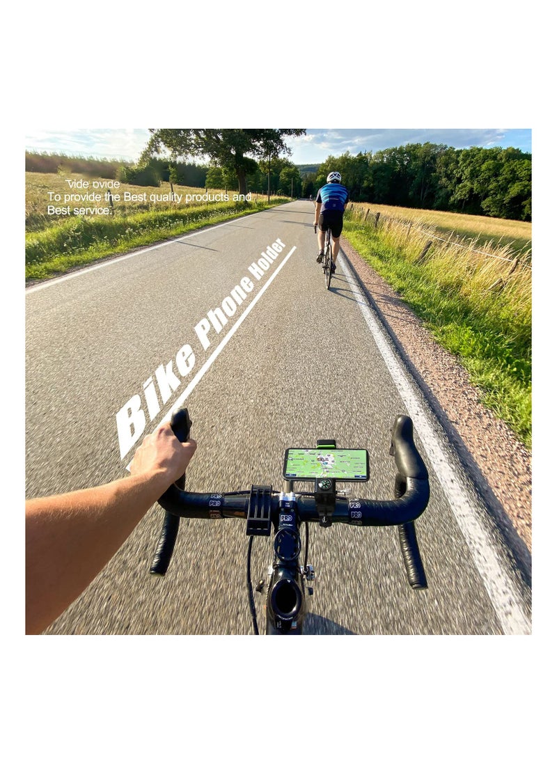 SYOSI Bike Phone Mount, Bicycle & Motorcycle Handlebar Cell Phone Holder,  Mountain & Road Bicycle Handlebar Holder, Universal with 360° Fit  for iPhone and more 4.7" - 6.8" Cellphone  - Image 2