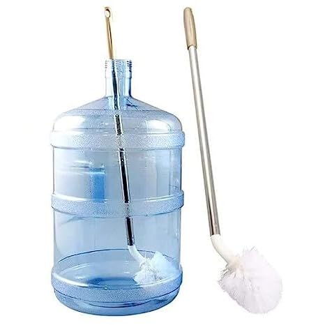 ImegaZ 360 Rotating Water Can Cleaning Brush for 20l Plastic Bottles Plastic Water Dispensers and Water Cans Long Handle Cleaner Brush Pack of 2