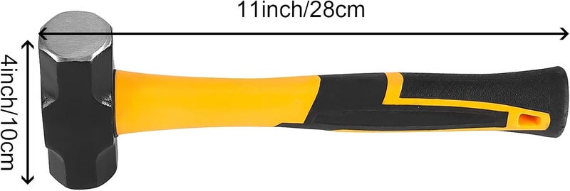 HOIGON 2 Pack 2 Lb Mini Sledge Hammer, 11 Inch Pro-grade Sledge Hammer Tool with Fiberglass Handle, Stoning Club Hammer for Carpentry, Construction, Mechanic Work - Image 2