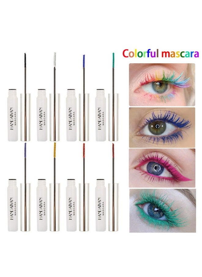 BONNIE CHOICE BONNIE CHOICE 9 Colors Colored Mascara Set for Eyelashes, Red Pink Purple Blue White Black Colorful Waterproof Charming Long Lasting Voluminous Mascara Eye Makeup Halloween Christmas Gifts for Women  - Image 2