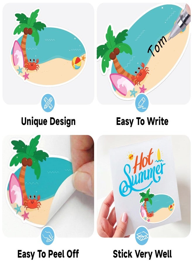 Anwyll Summer Name Tag Stickers - 120 Pcs 3×4‘’ Summer Stickers - Image 3