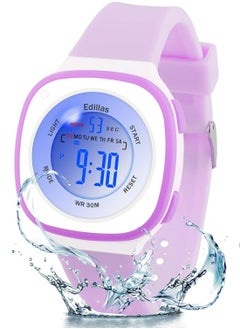 Kids Watches Digital for Girls Boys Light Wristwatch Child Waterproof Sport Outdoor Multifunctional Wrist with Stopwatch Alarm Ages 4-15