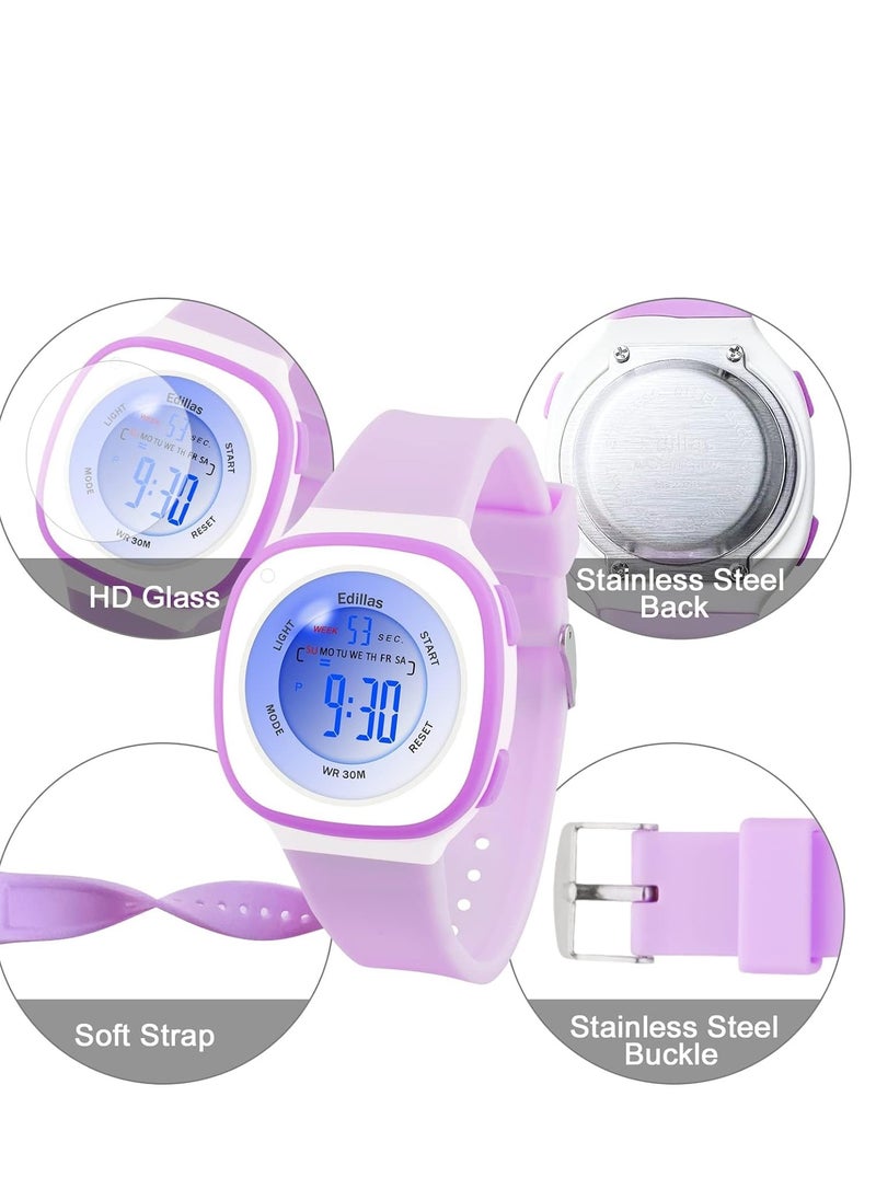 Generic - Kids Watches Digital for Girls Boys Light Wristwatch Child Waterproof Sport Outdoor Multifunctional Wrist with Stopwatch Alarm Ages 4-15 - Image 1