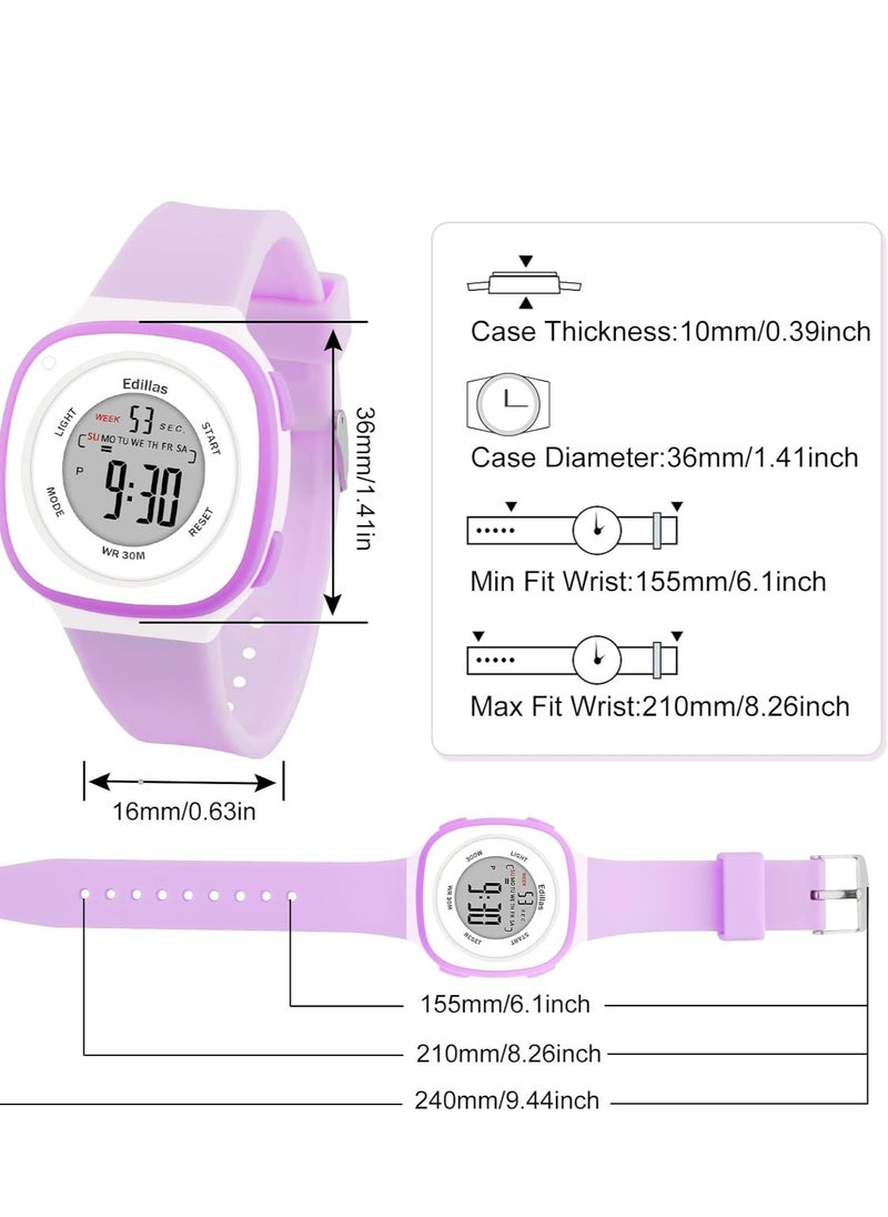 Generic - Kids Watches Digital for Girls Boys Light Wristwatch Child Waterproof Sport Outdoor Multifunctional Wrist with Stopwatch Alarm Ages 4-15 - Image 1