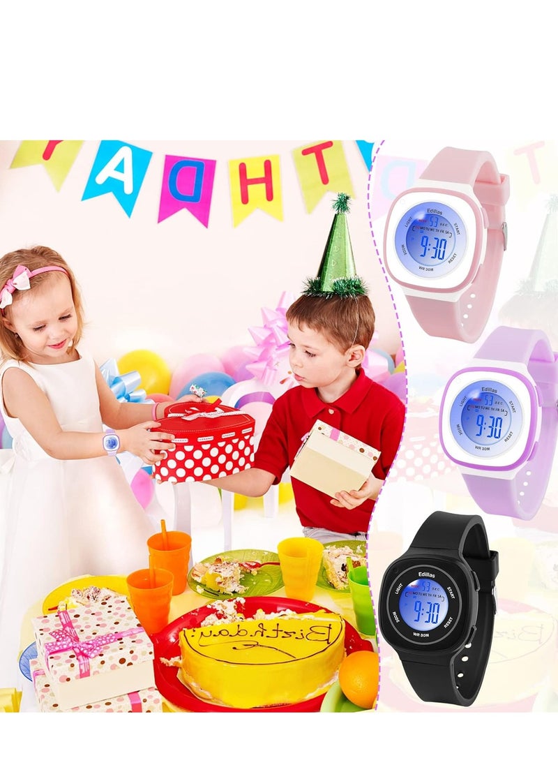 Generic - Kids Watches Digital for Girls Boys Light Wristwatch Child Waterproof Sport Outdoor Multifunctional Wrist with Stopwatch Alarm Ages 4-15 - Image 1