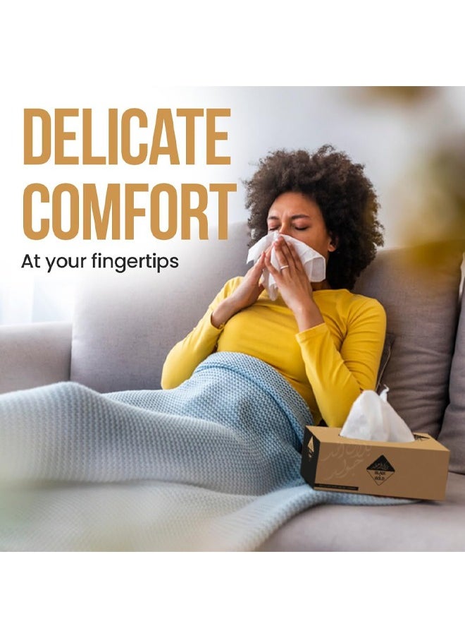 NICE Touch 2 Ply Facial Tissue 6000 Sheets, 30 Packs of 200 Sheets - Black & Gold Boxes Contains 6000 Premium 2 Ply Tissues  - Image 5