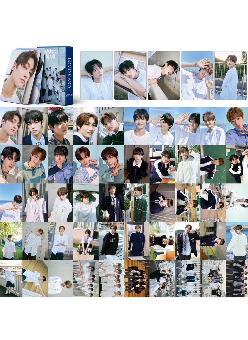 EHOME - 55Pcs TWS New Album Sparkling Blue Lomo Card - Image 1