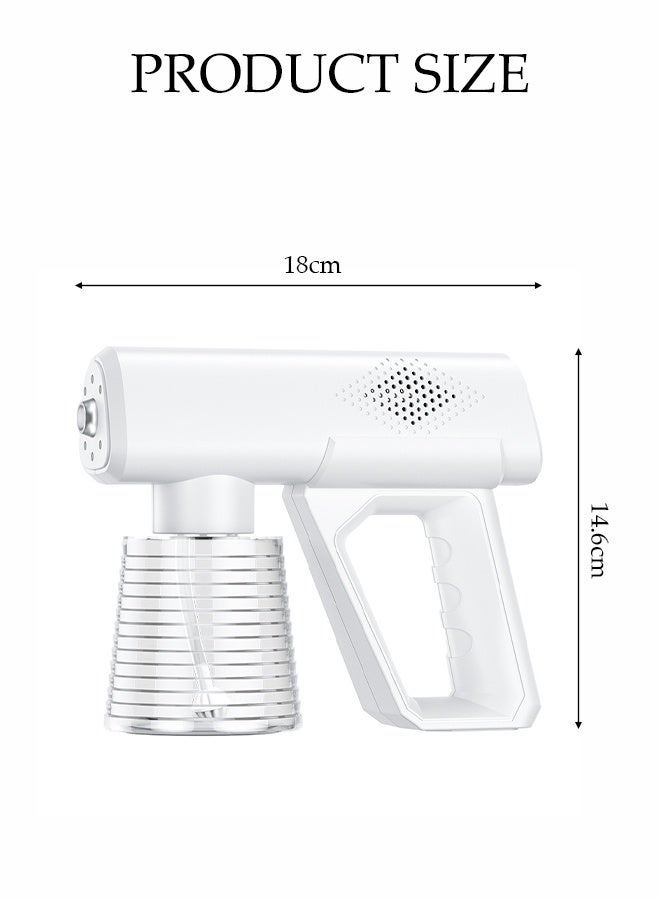 DUNISO Nano Spray Disinfection Spray Gun, Wireless Handheld Atomization Disinfection Gun, Rechargeable Blue Light Air Disinfection Machine, Electric Spray Machine,Easy To Use，Suitable For Home, Office, School Or Garden,380ml - Image 2