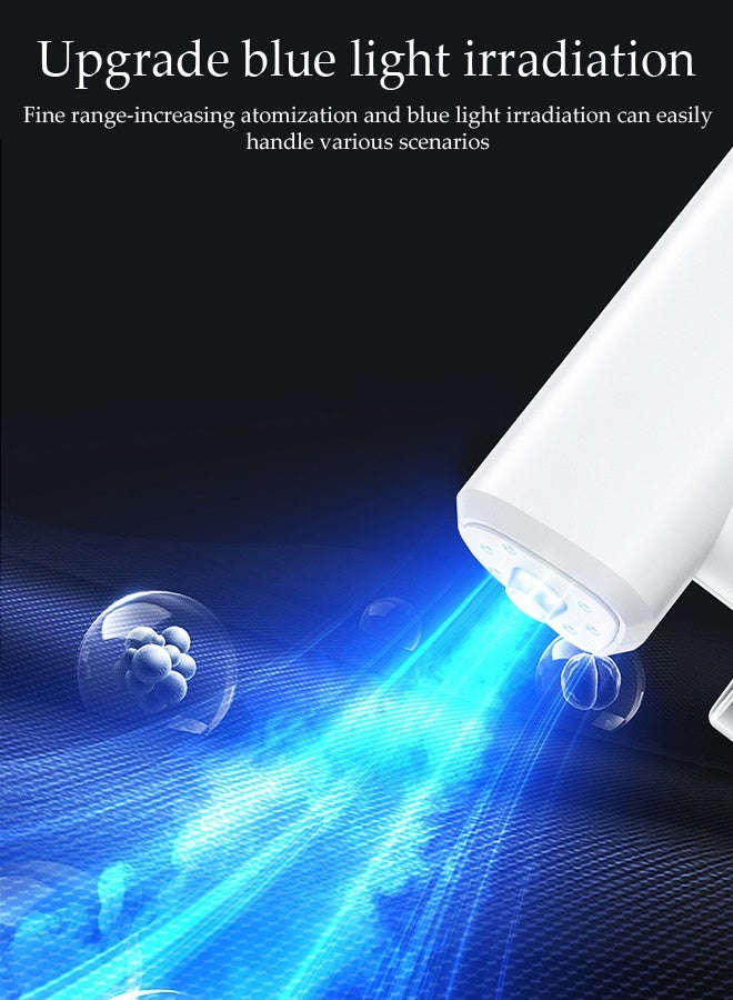 DUNISO Nano Spray Disinfection Spray Gun, Wireless Handheld Atomization Disinfection Gun, Rechargeable Blue Light Air Disinfection Machine, Electric Spray Machine,Easy To Use，Suitable For Home, Office, School Or Garden,380ml - Image 5