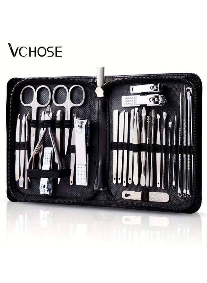 مجموعة مانيكير وردي 30 في 1، طقم مقصات الأظافر، أدوات العناية بالأقدام 30 قطعة - Image 2