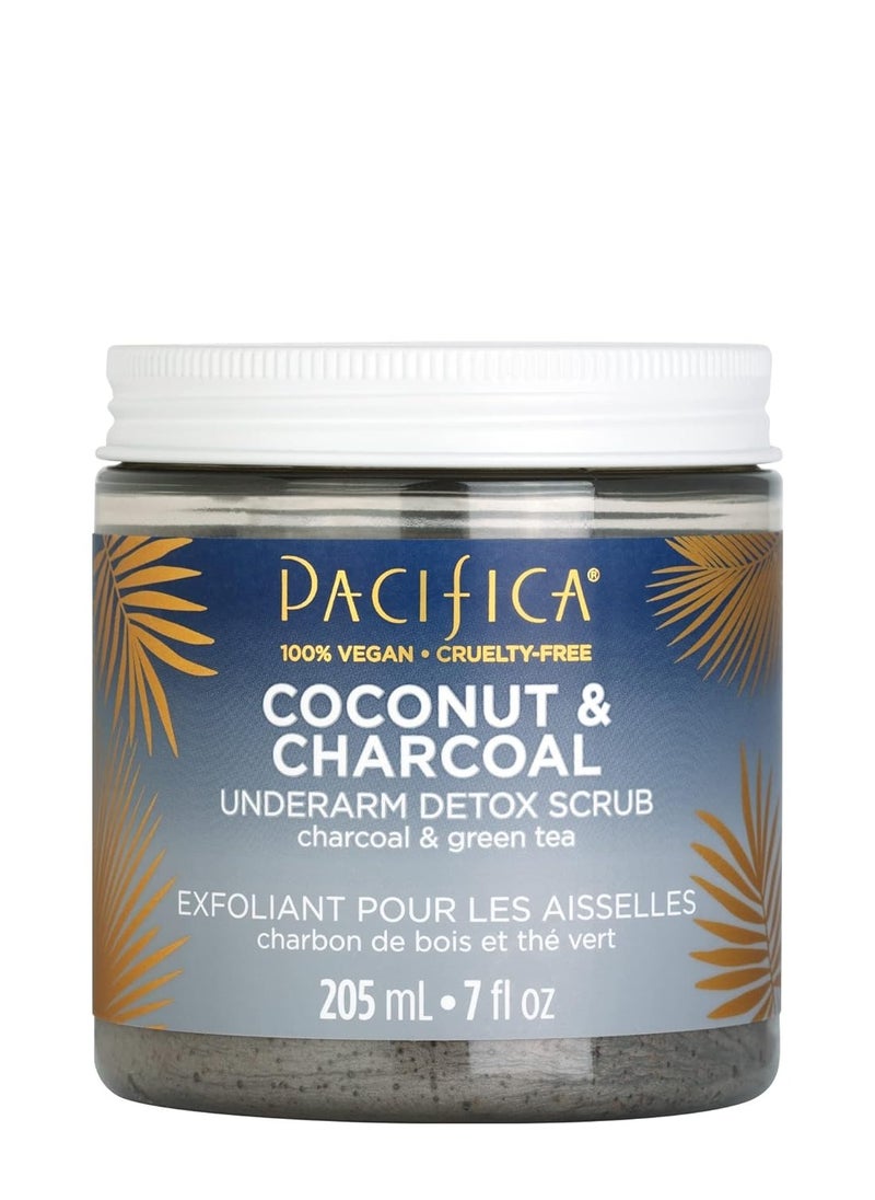Pacifica Pacifica beauty coconut and charcoal underarm detox body scrub for natural deodorant users aluminum free safe for sensitive skin vegan & cruelty free 205 ml  - Image 1